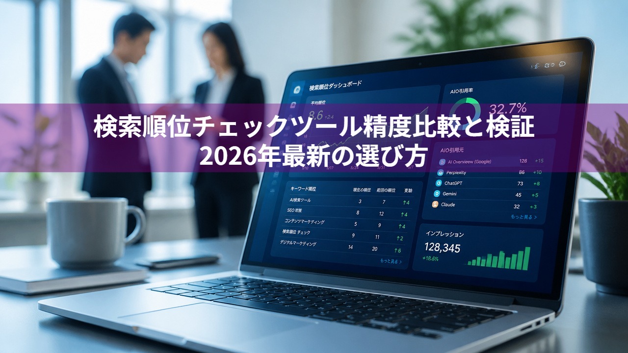 検索順位チェックツール精度比較と検証｜2026年最新の選び方