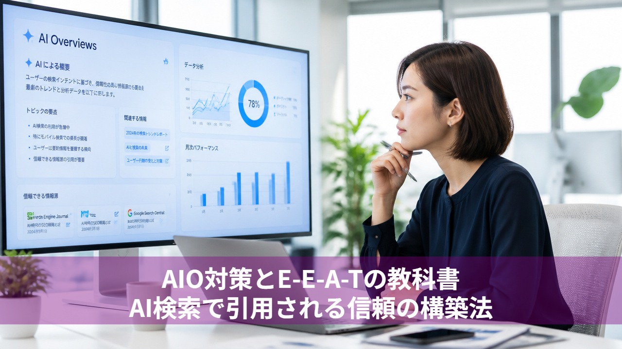 AIO対策とE-E-A-Tの教科書｜AI検索で引用される信頼の構築法