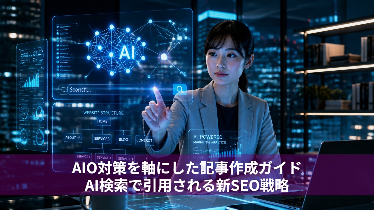 AIO対策を軸にした記事作成ガイド｜AI検索で引用される新SEO戦略
