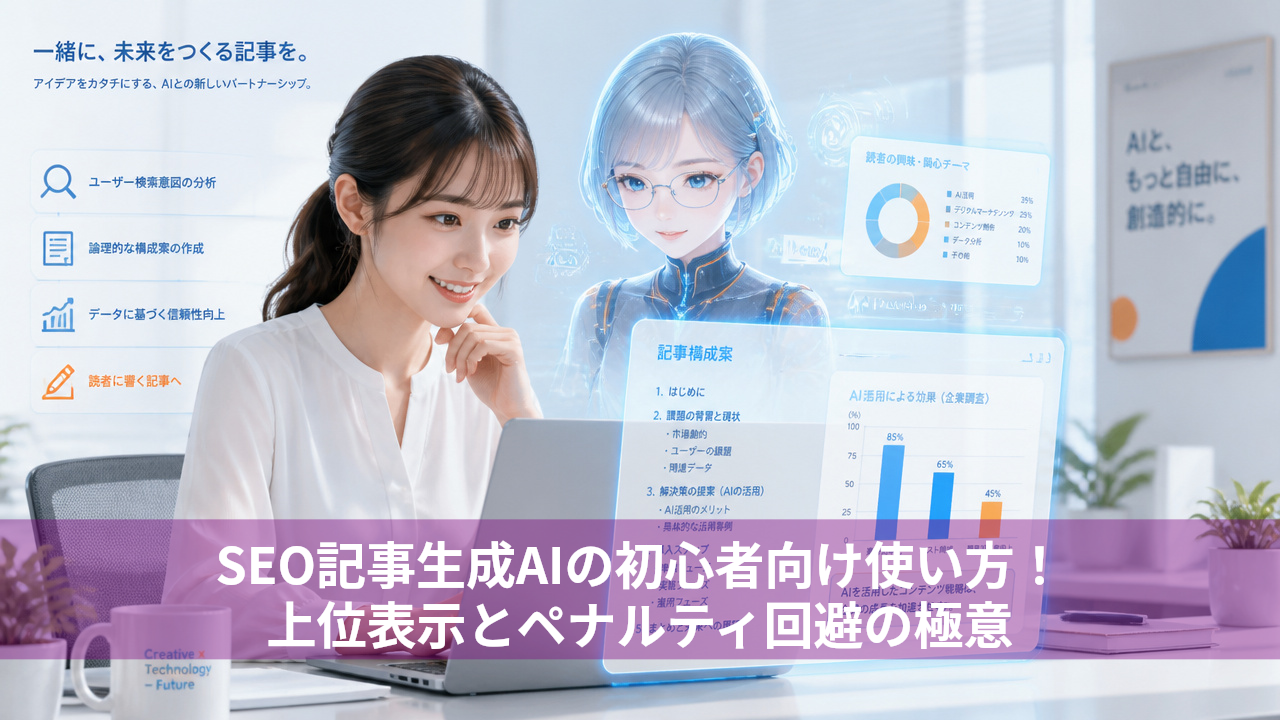 SEO記事生成AIの初心者向け使い方！上位表示とペナルティ回避の極意