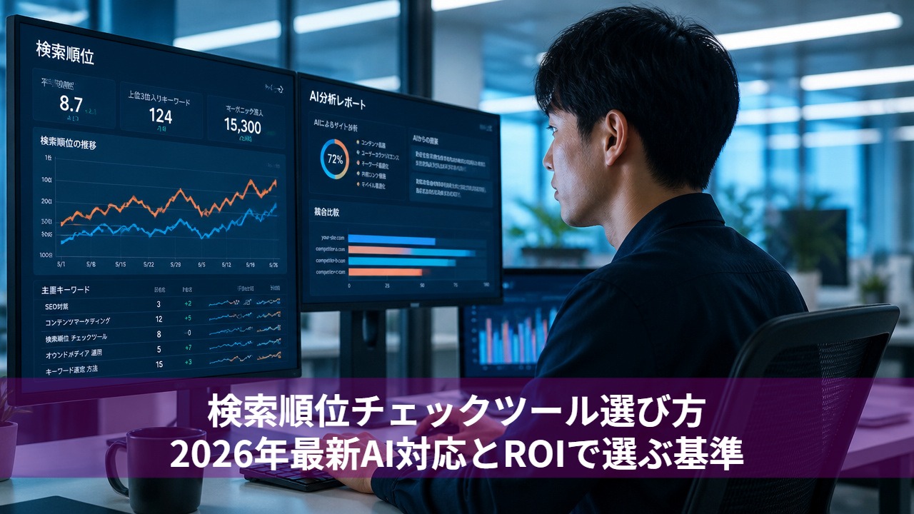 検索順位チェックツール評判口コミ比較｜2026年版の失敗しない選び方