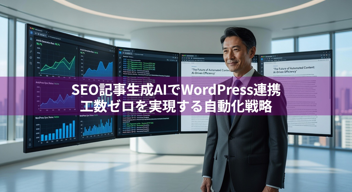 SEO記事生成AIでWordPress連携！工数ゼロを実現する自動化戦略