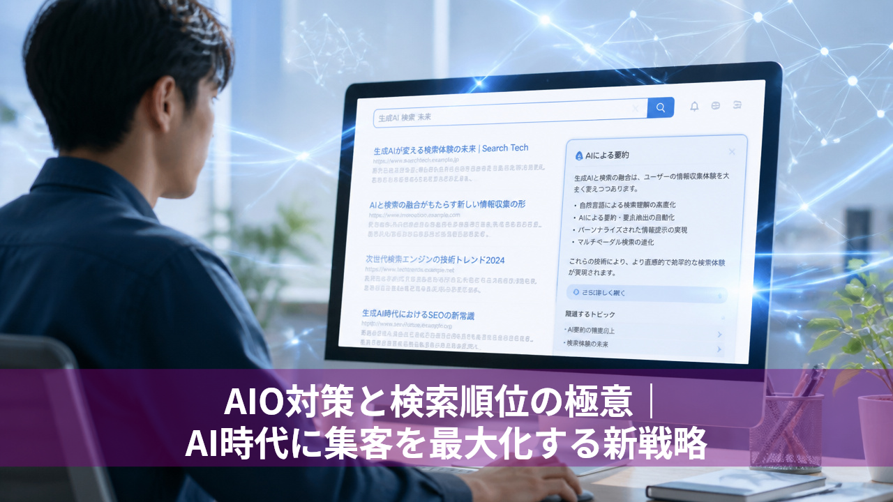 AIO対策と検索順位の極意｜AI時代に集客を最大化する新戦略