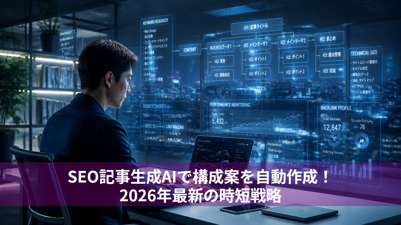 SEO記事生成AIで高品質な長文を生成する最新戦略【2026年】