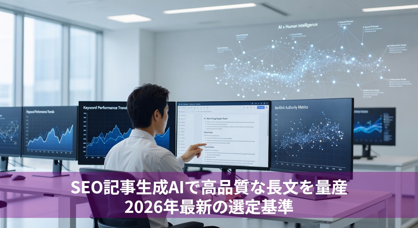 SEO記事生成AIで高品質な長文を量産！2026年最新の選定基準