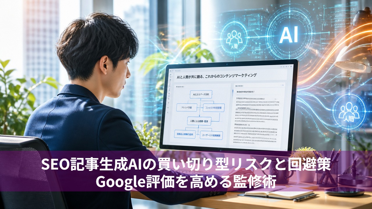 SEO記事生成AIの買い切り型リスクと回避策｜Google評価を高める監修術