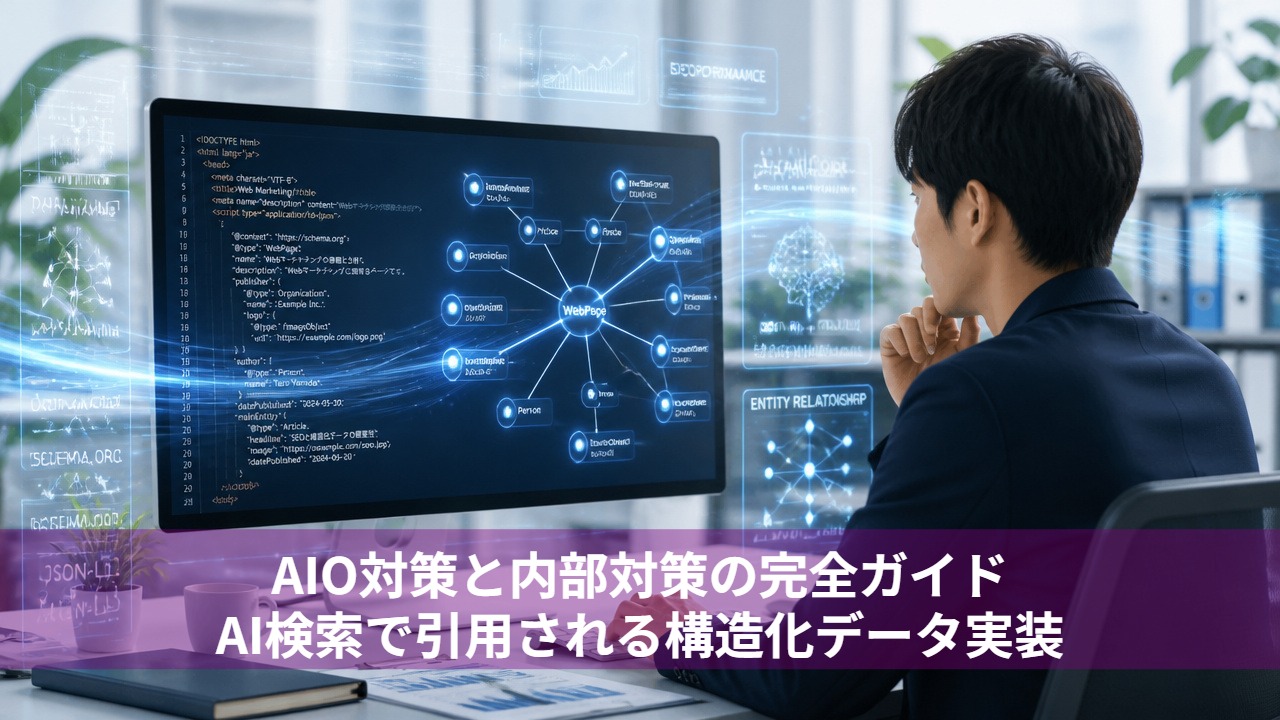 AIO対策と内部対策の完全ガイド｜AI検索で引用される構造化データ実装