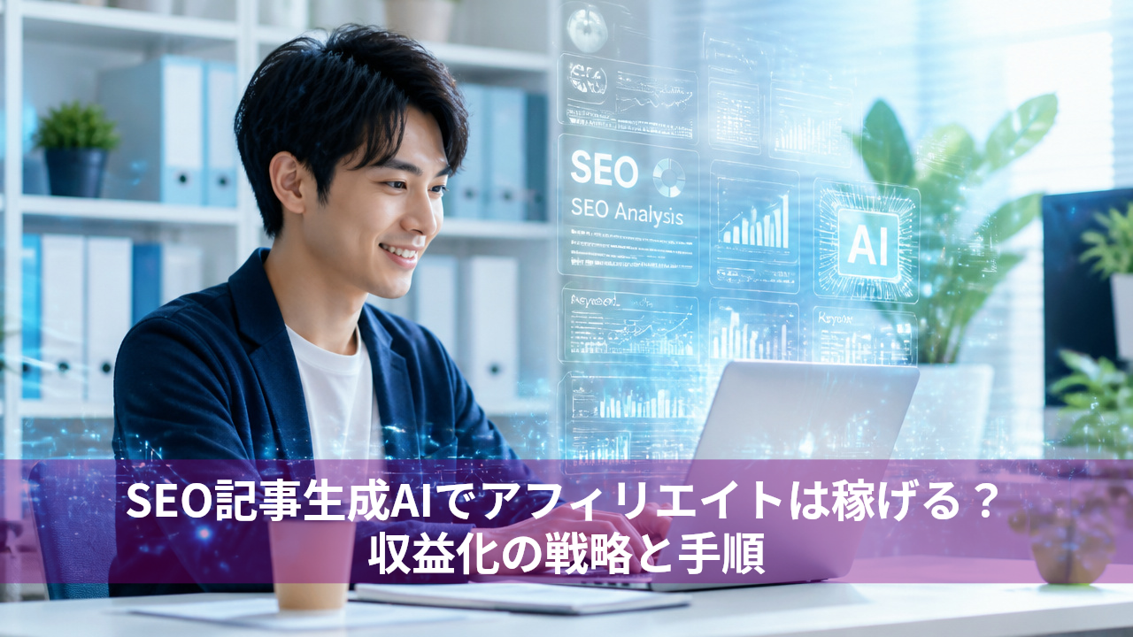 SEO記事生成AIでアフィリエイトは稼げる？収益化の戦略と手順