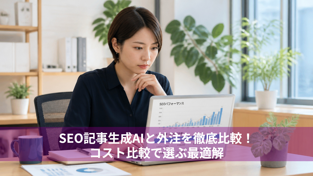 SEO記事生成AIと外注を徹底比較！コスト比較で選ぶ最適解