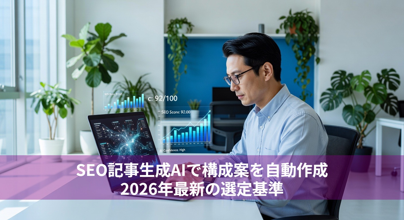 SEO記事生成AIで構成案を自動作成！2026年最新の選定基準