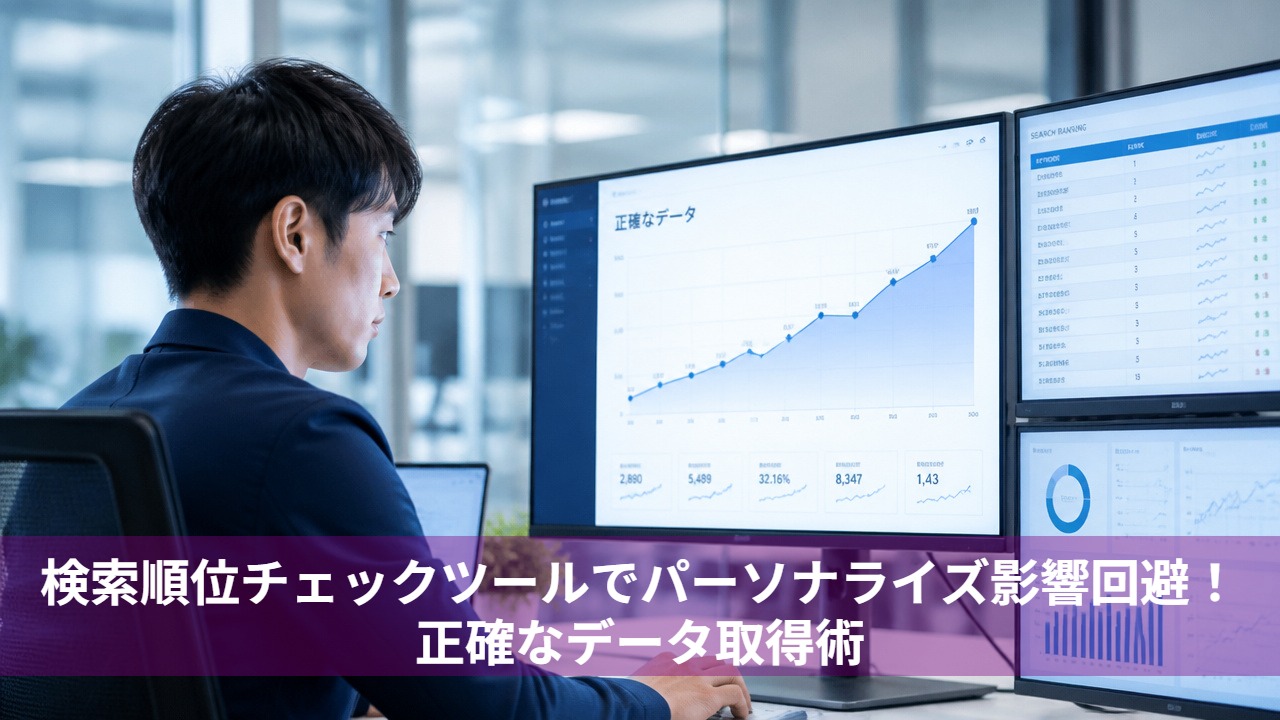 検索順位チェックツールでパーソナライズ影響回避！正確なデータ取得術