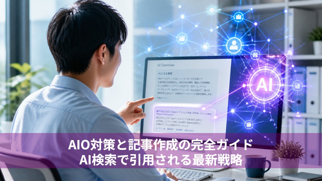 AIO対策と記事作成の完全ガイド｜AI検索で引用される最新戦略