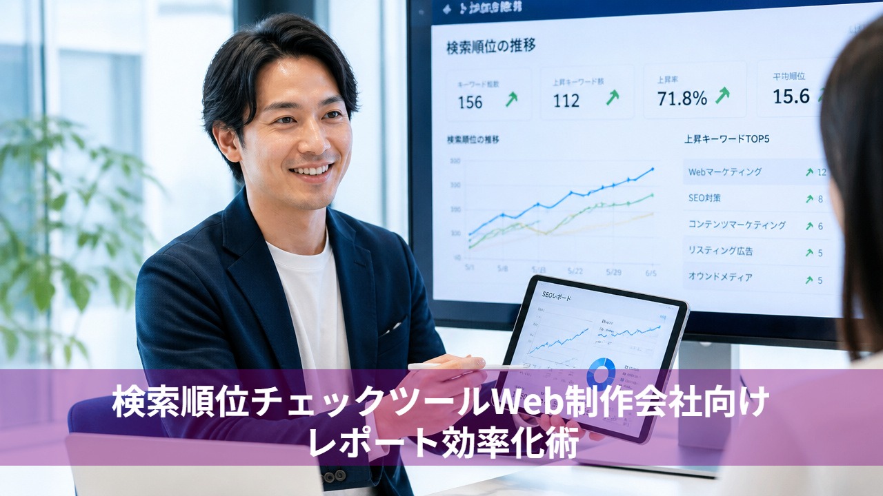 検索順位チェックツールWeb制作会社向けレポート効率化術