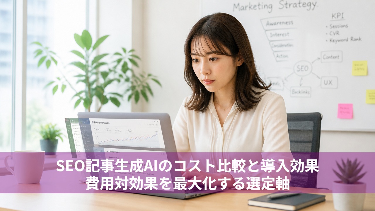 SEO記事生成AIのコスト比較と導入効果｜費用対効果を最大化する選定軸