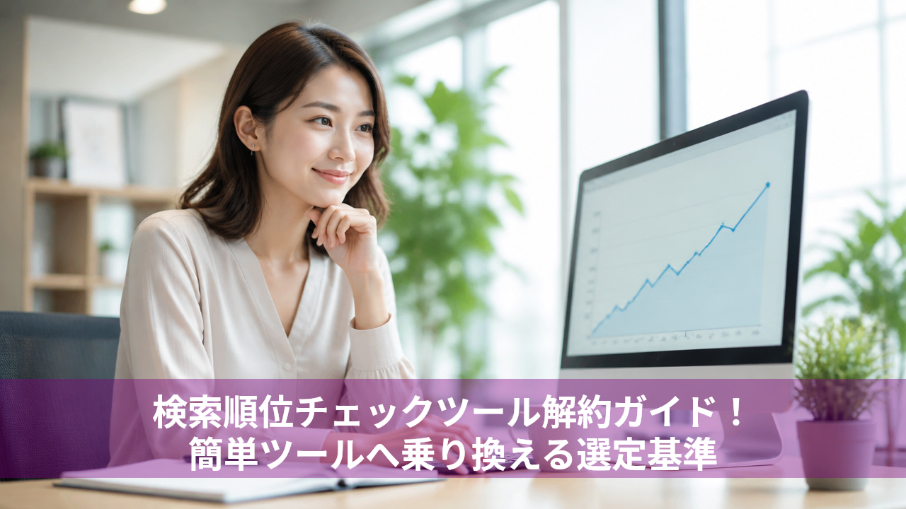 検索順位チェックツール解約ガイド！簡単ツールへ乗り換える選定基準