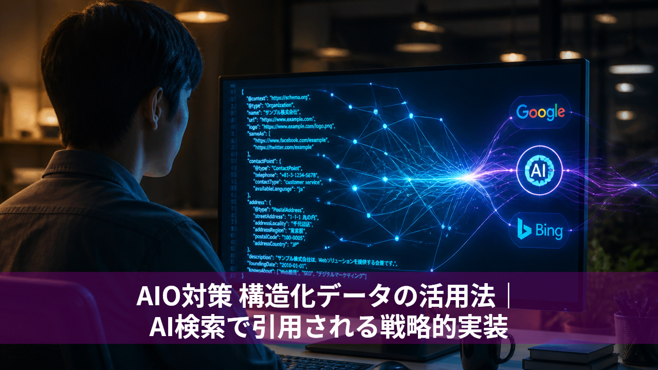AIO対策 構造化データの活用法｜AI検索で引用される戦略的実装