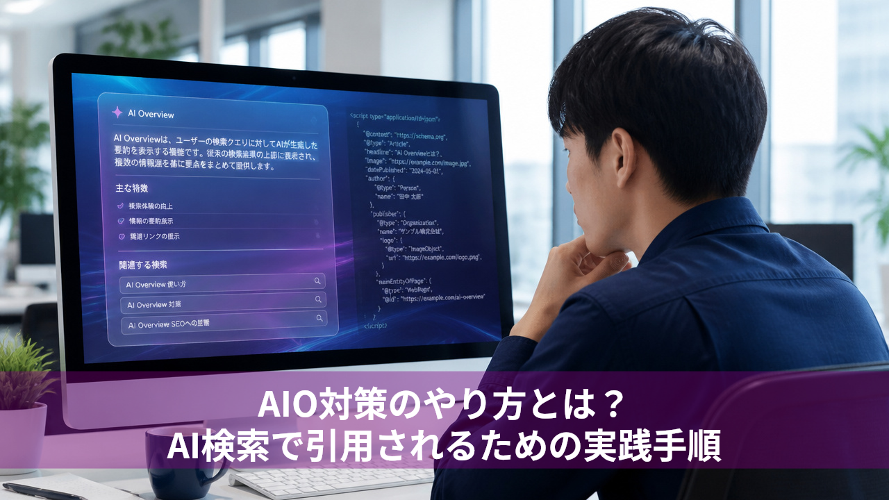 AIO対策のやり方とは？AI検索で引用されるための実践手順