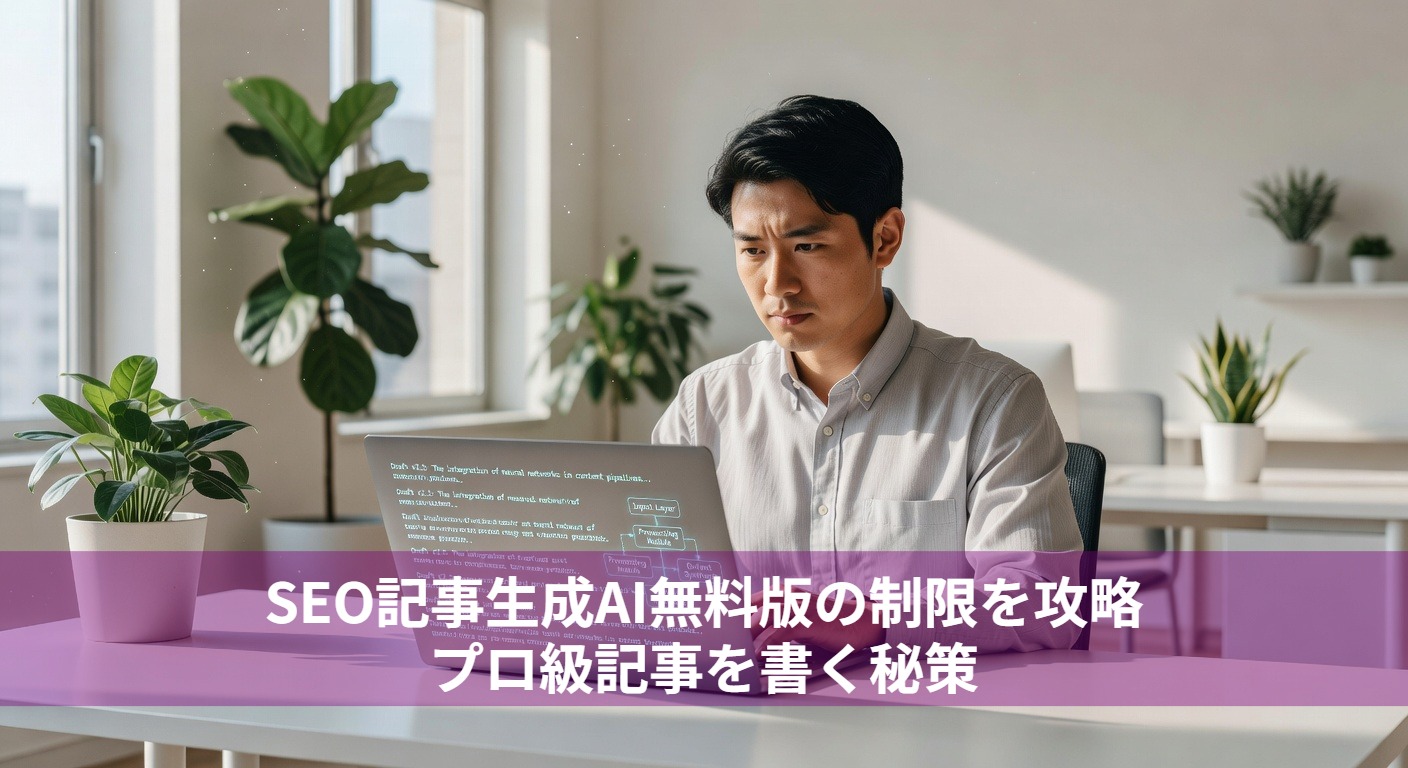SEO記事生成AI無料版の制限を攻略！プロ級記事を書く秘策
