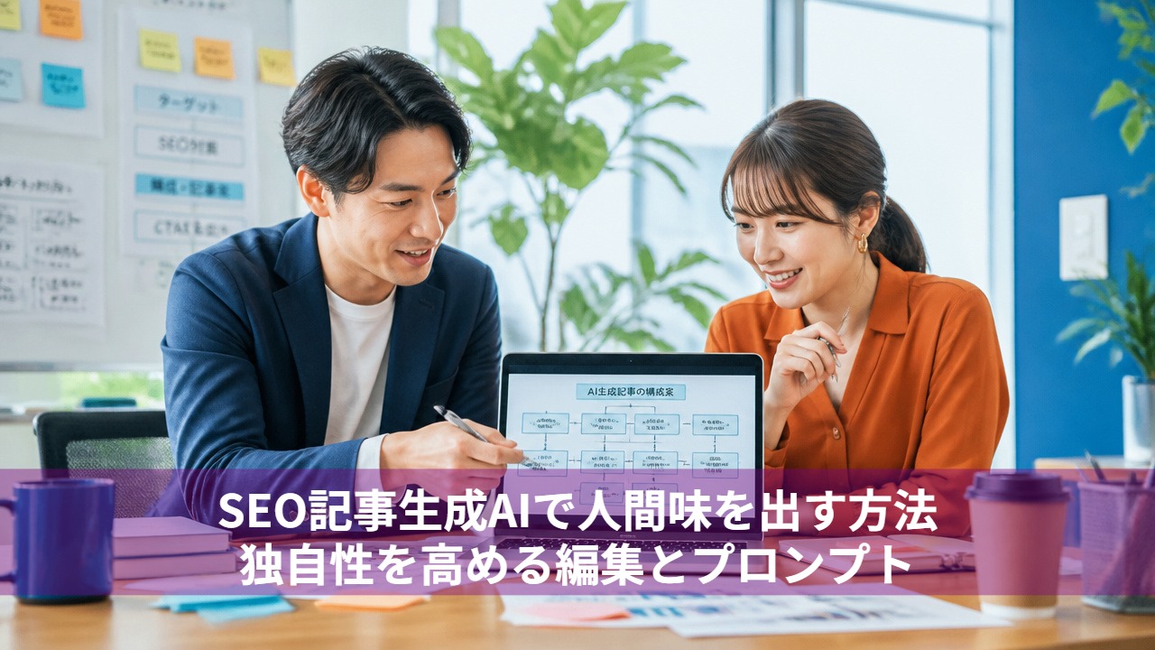 SEO記事生成AIで人間味を出す方法｜独自性を高める編集とプロンプト