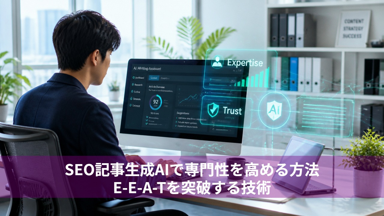 SEO記事生成AIで専門性を高める方法｜E-E-A-Tを突破する技術