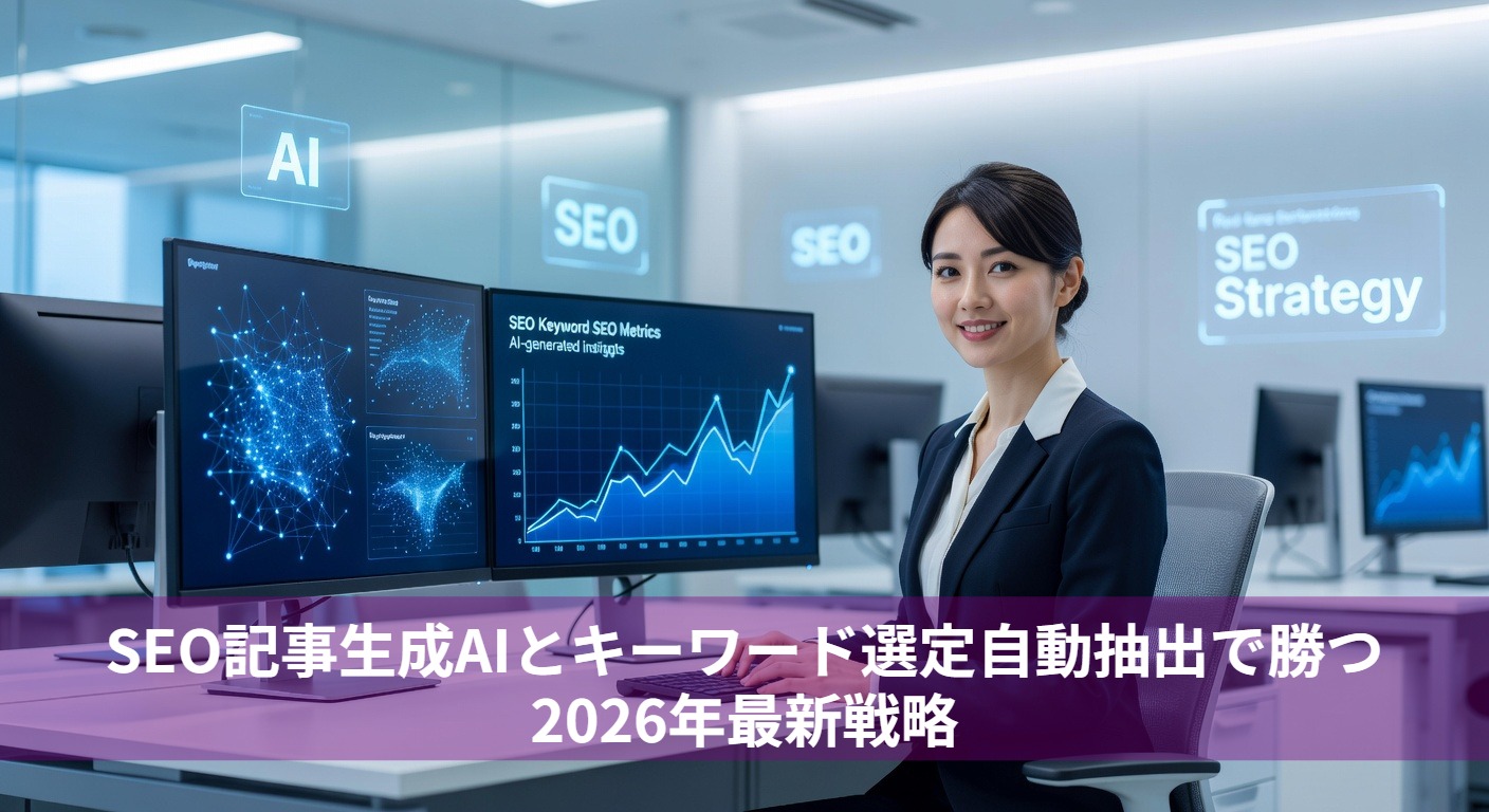 SEO記事生成AIとキーワード選定自動抽出で勝つ！2026年最新戦略