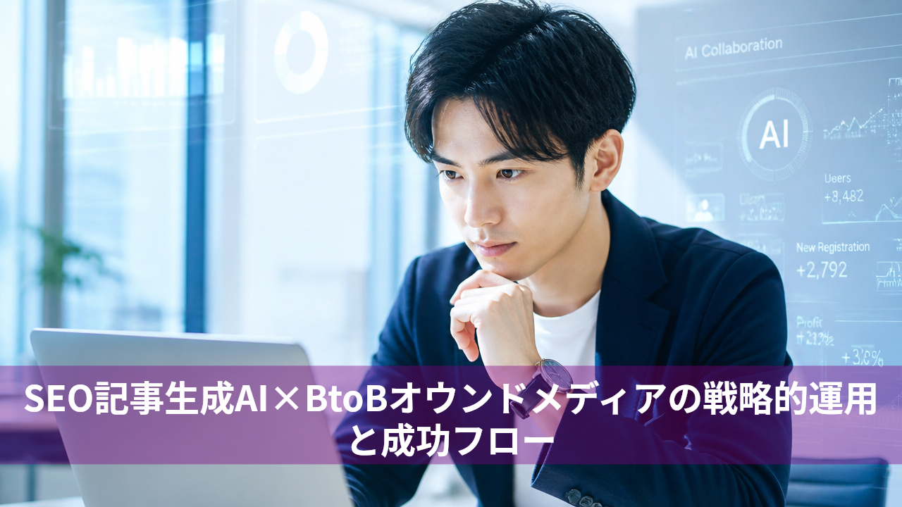 SEO記事生成AI×BtoBオウンドメディアの戦略的運用と成功フロー