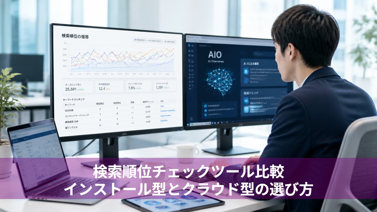 検索順位チェックツール比較｜インストール型とクラウド型の選び方