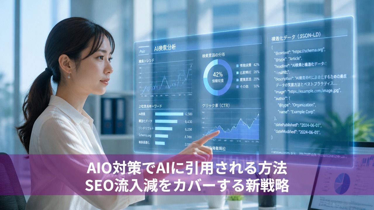 AIO対策でAIに引用される方法｜SEO流入減をカバーする新戦略