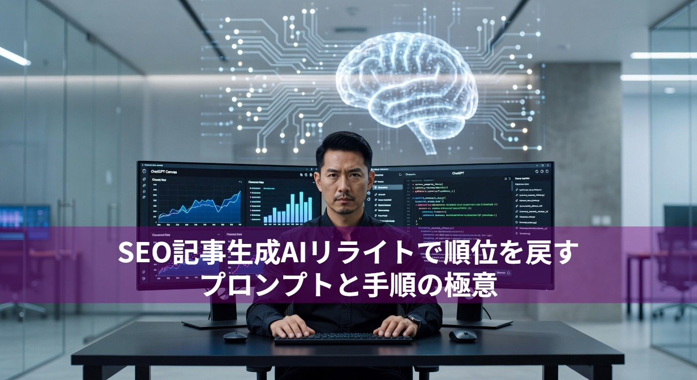 SEO記事生成AIリライトで順位を戻す！プロンプトと手順の極意