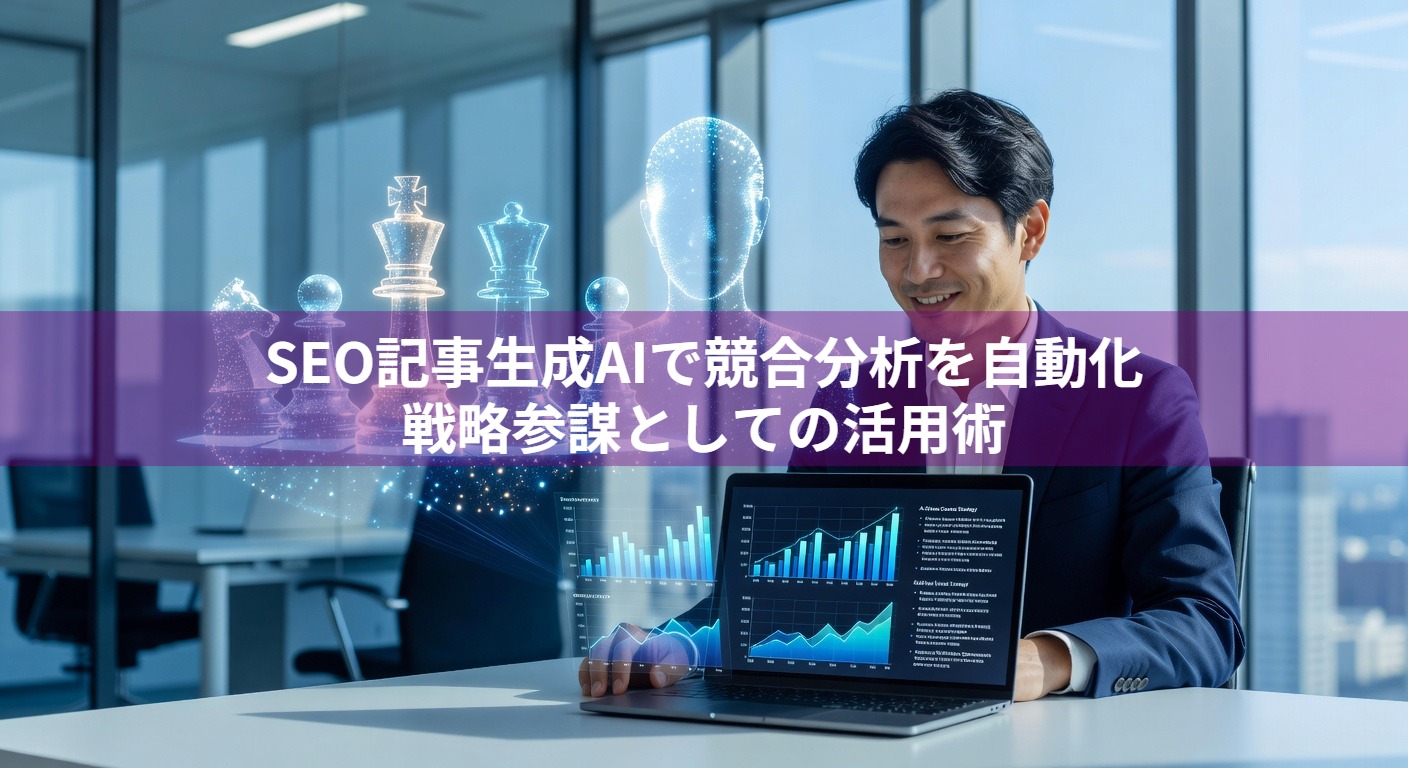 SEO記事生成AIで競合分析を自動化｜戦略参謀としての活用術