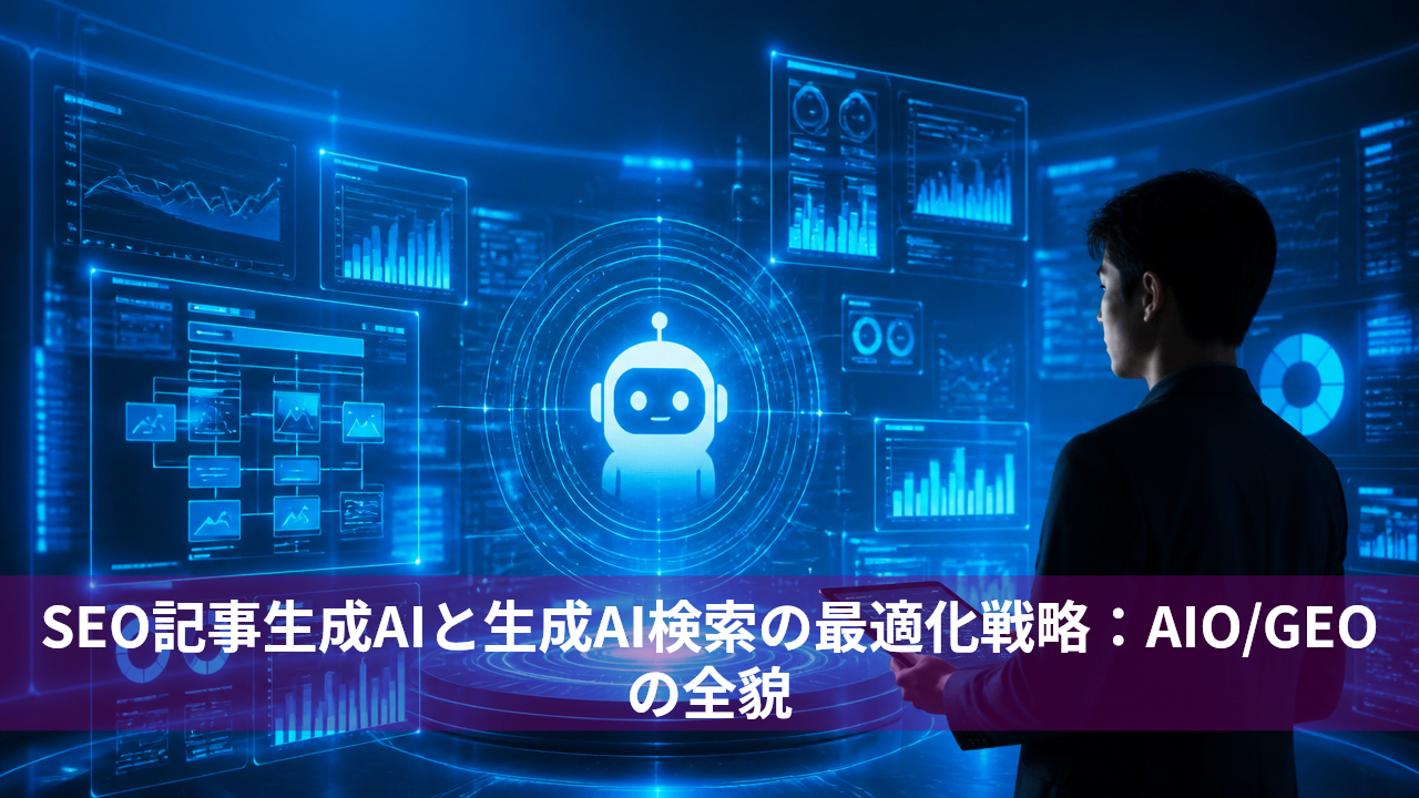 SEO記事生成AIと生成AI検索の最適化戦略：AIO/GEOの全貌