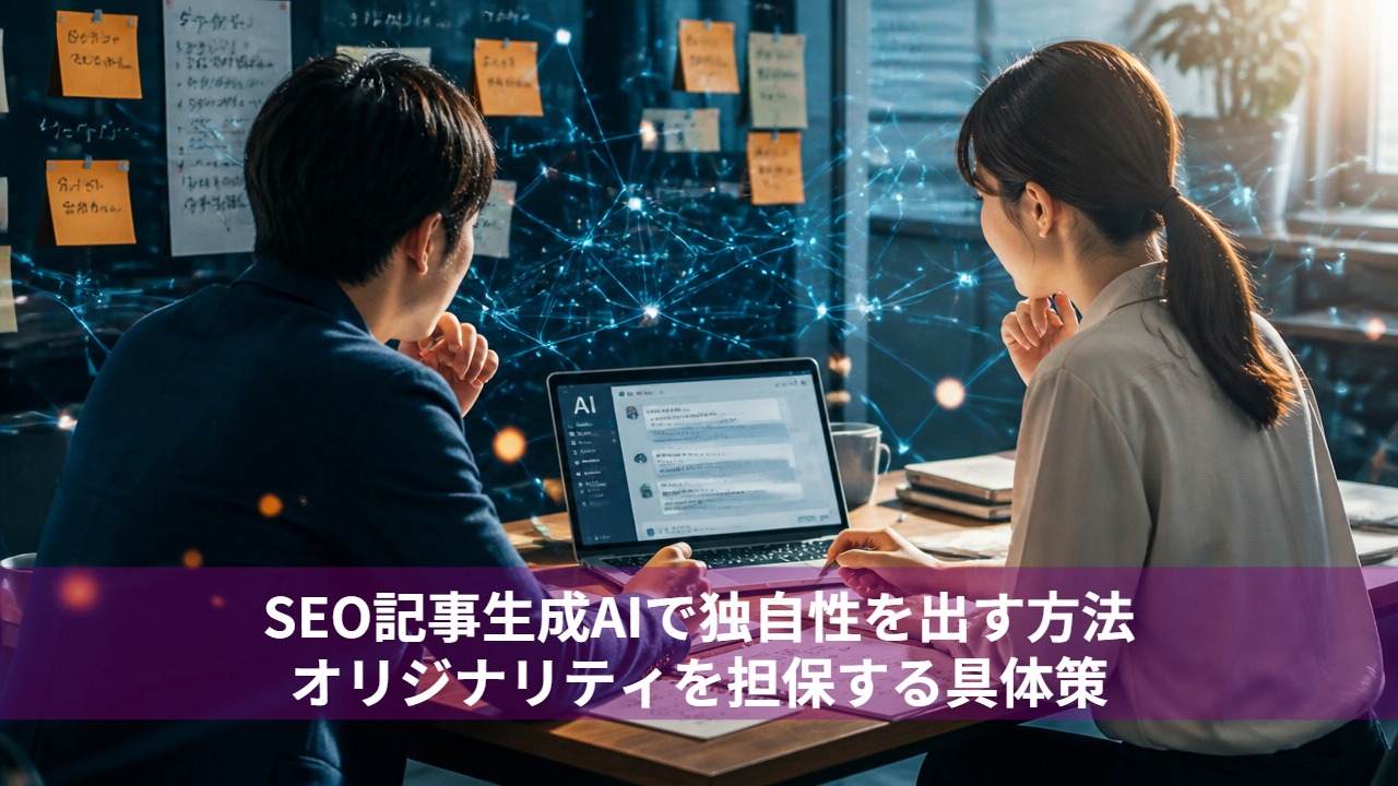 SEO記事生成AIで独自性を出す方法｜オリジナリティを担保する具体策