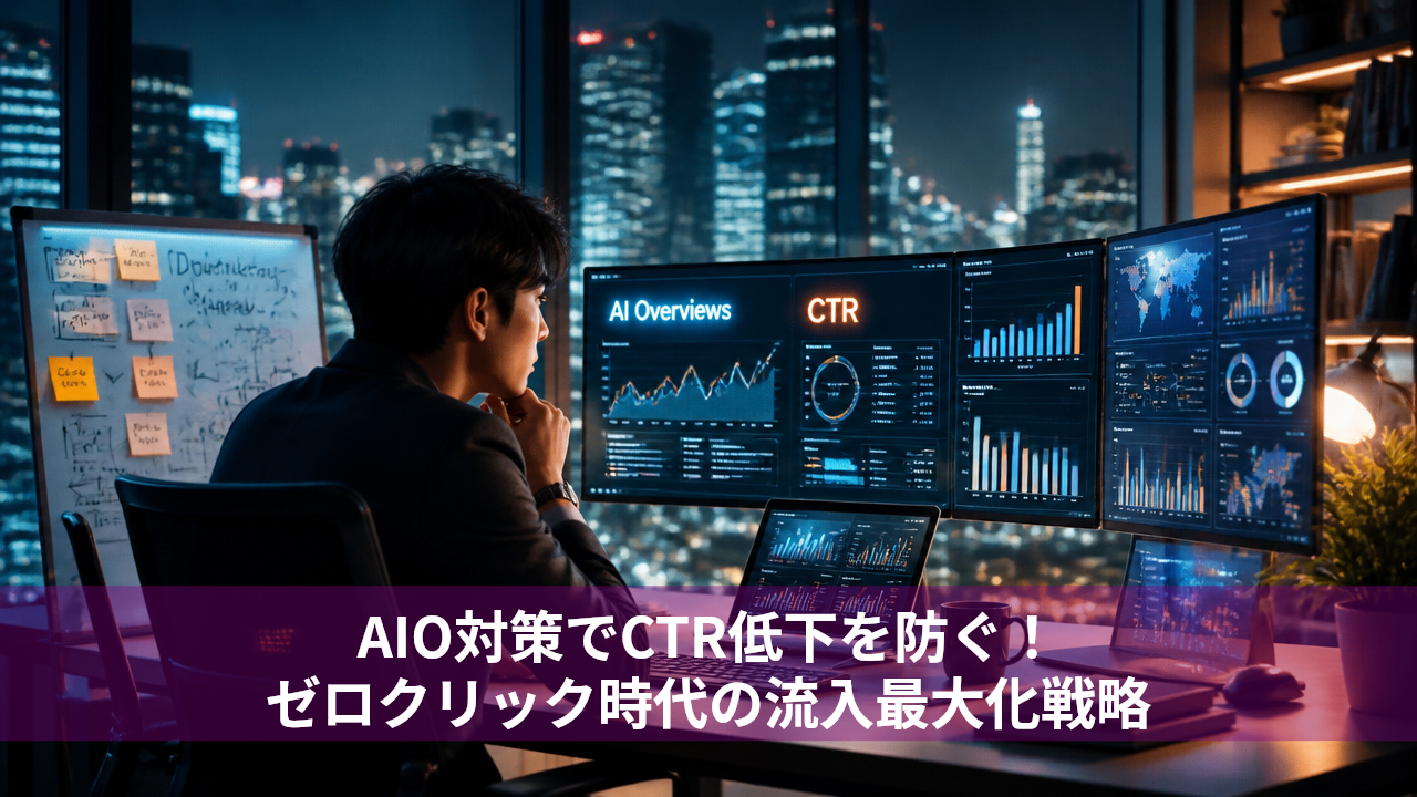 AIO対策でCTR低下を防ぐ！ゼロクリック時代の流入最大化戦略