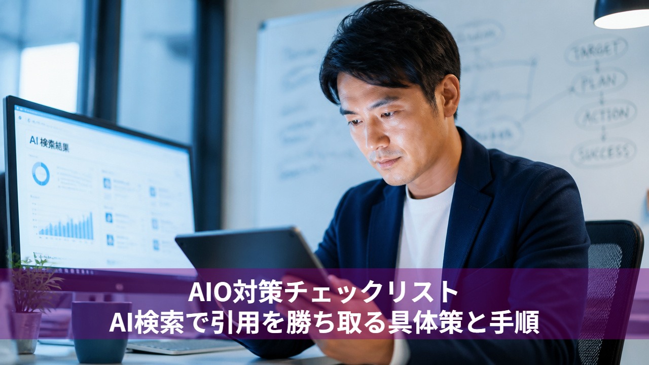 AIO対策チェックリスト｜AI検索で引用を勝ち取る具体策と手順