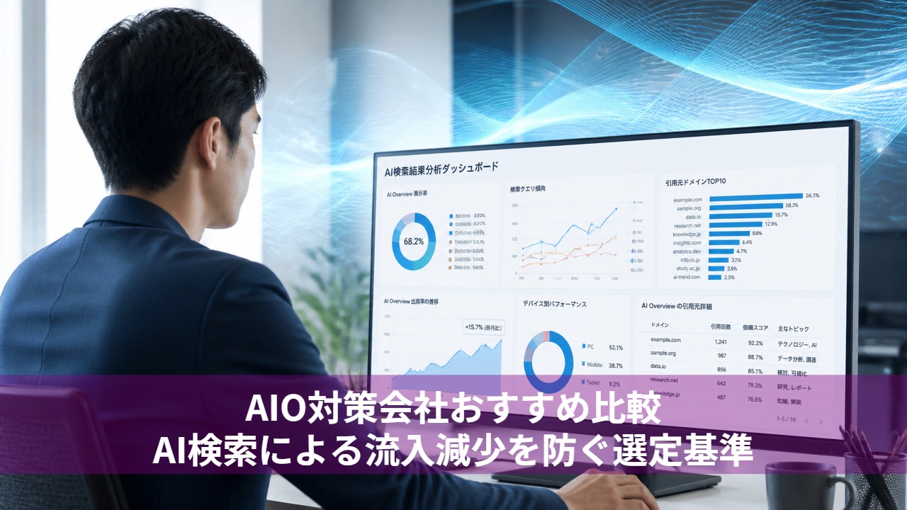 AIO対策会社おすすめ比較｜AI検索による流入減少を防ぐ選定基準