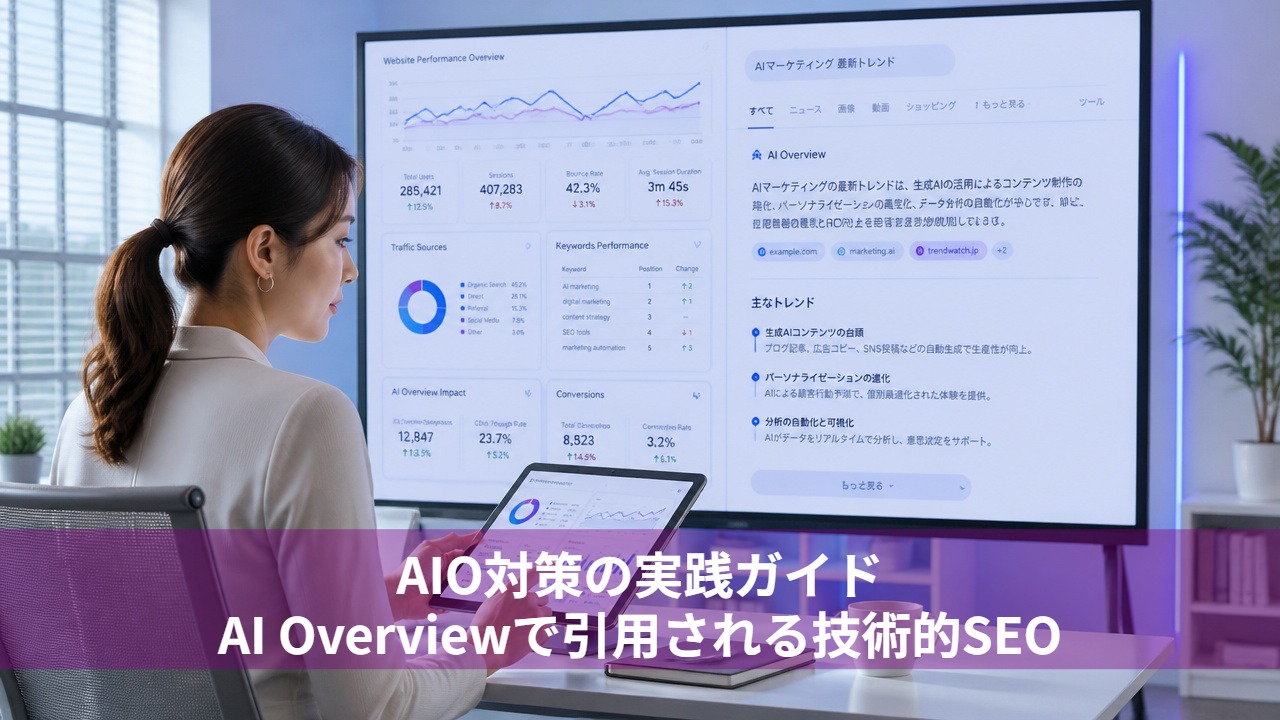 AIO対策の実践ガイド｜AI Overviewで引用される技術的SEO