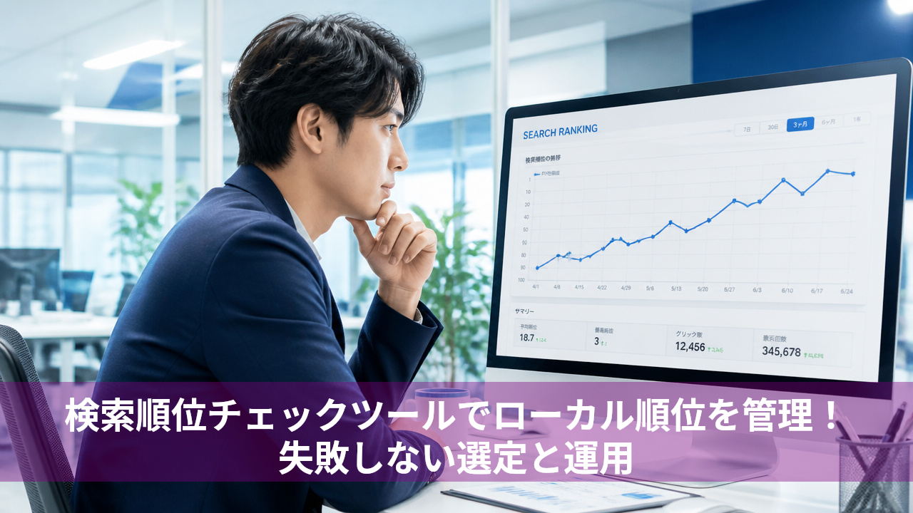 検索順位チェックツールでローカル順位を管理！失敗しない選定と運用