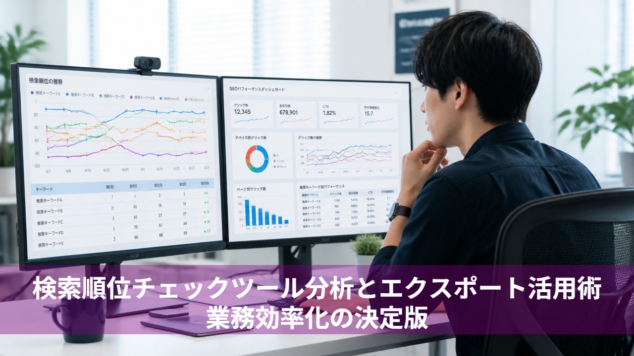 検索順位チェックツール分析とエクスポート活用術|業務効率化の決定版