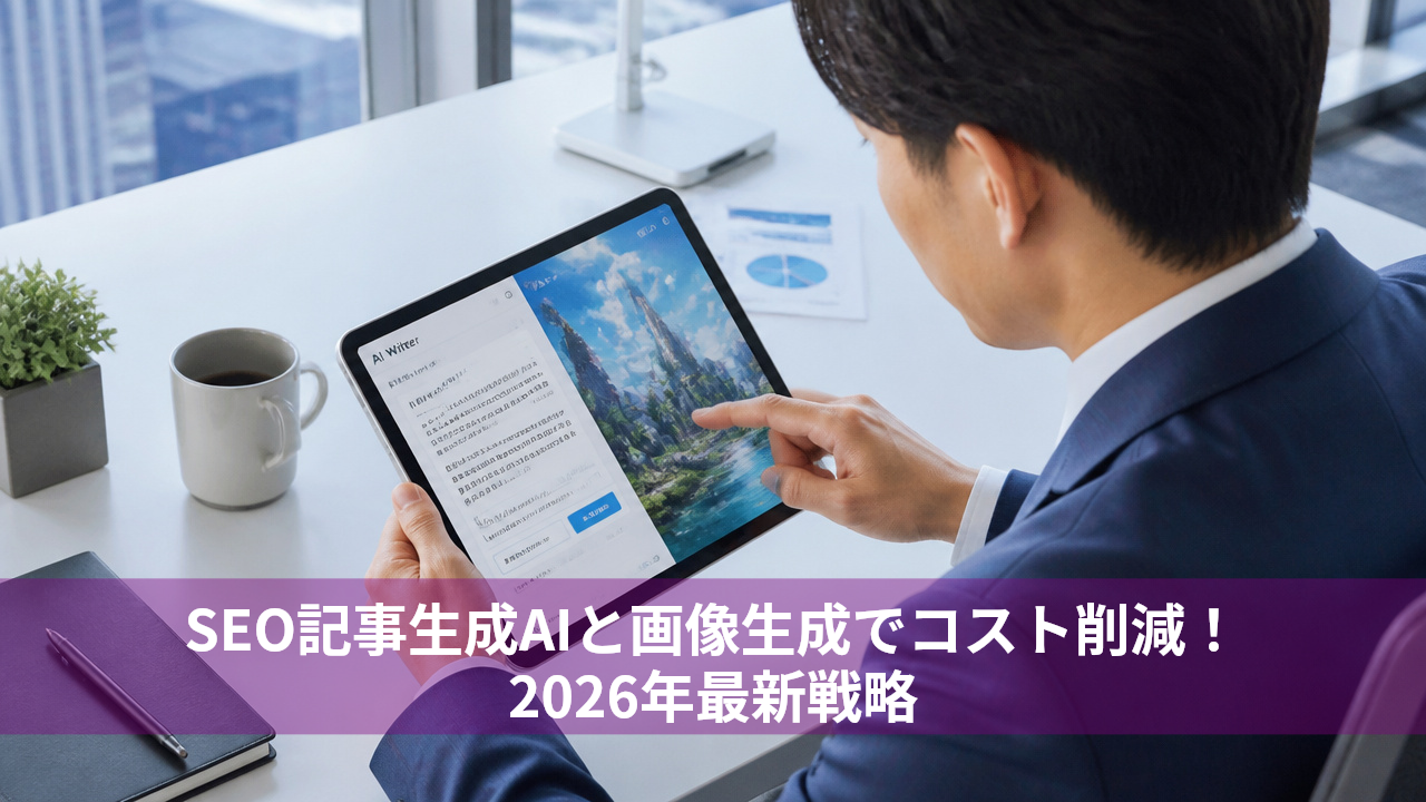 SEO記事生成AIと画像生成でコスト削減！2026年最新戦略
